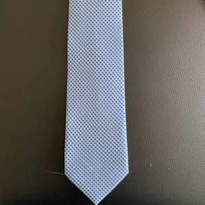 Ferragamo light blue print tie NWT